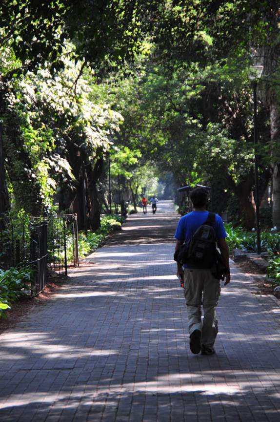 Caminhando no Parque Chapultepec, na Cidade do México, capital do país